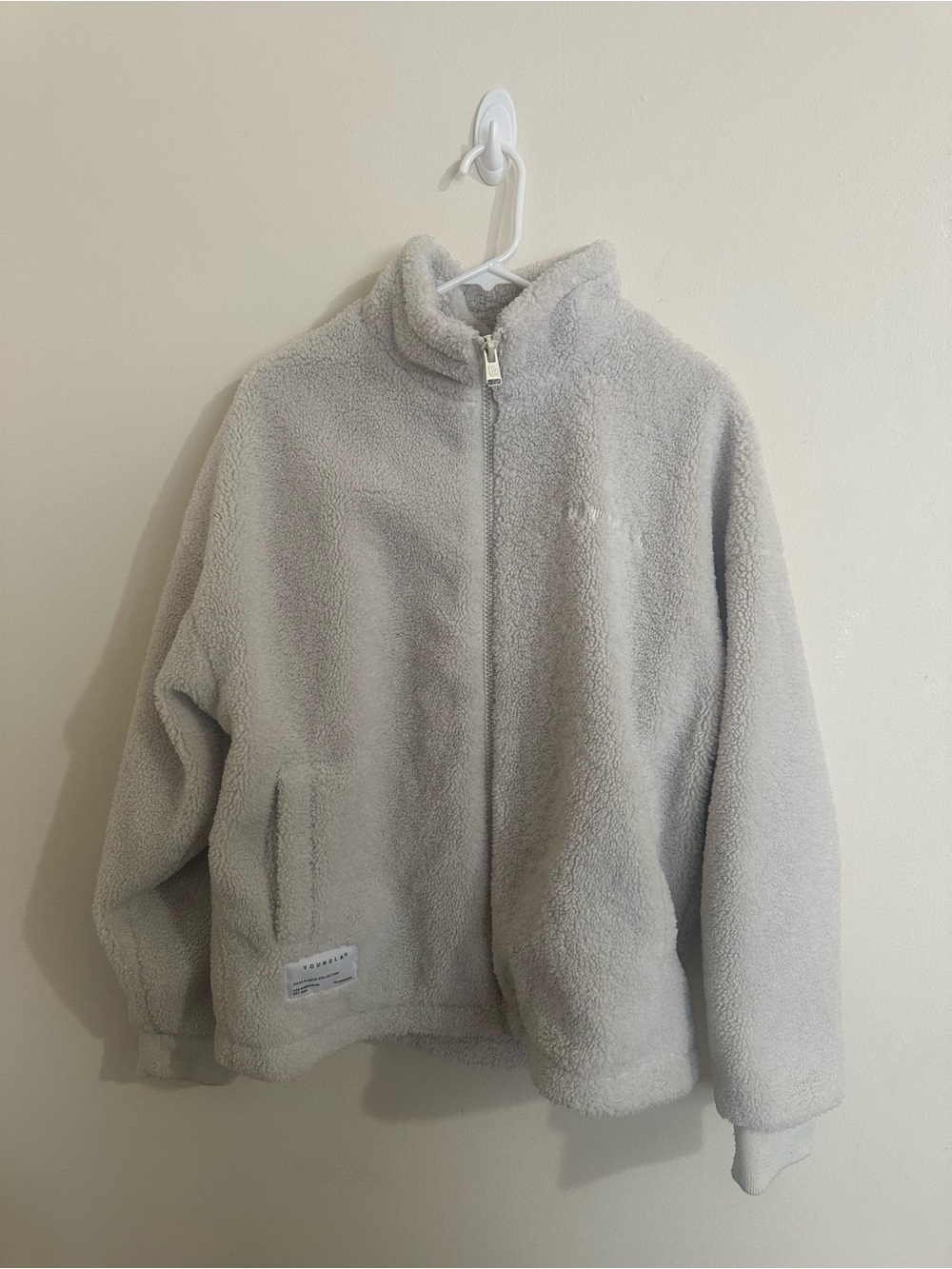 YoungLA Oversized Plush Teddy Jacket - Ivory